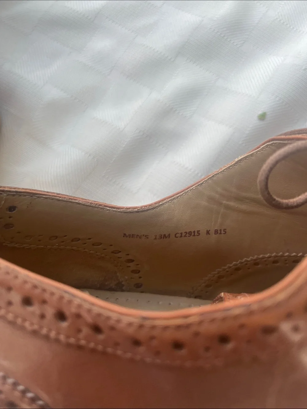 Cole Haan Men's Tan Leather Wingtip Oxfords